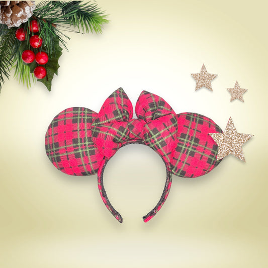 Red and Green Plaid Ears
