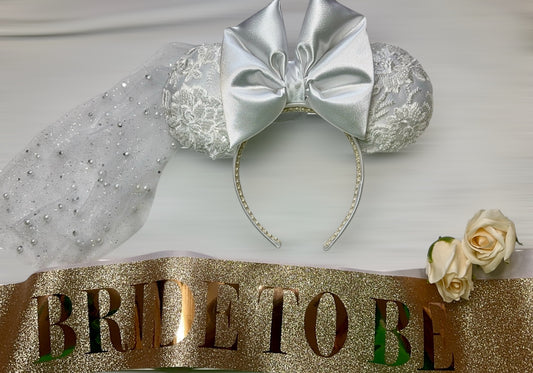 Bridal Ears With Veil (No Customization)